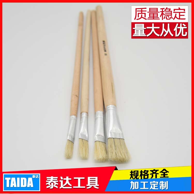 uses it, who praises it】White Oil Brush Wooden Brush Pollination Brush Paint Brush Pig Hair Brush Brush Brush