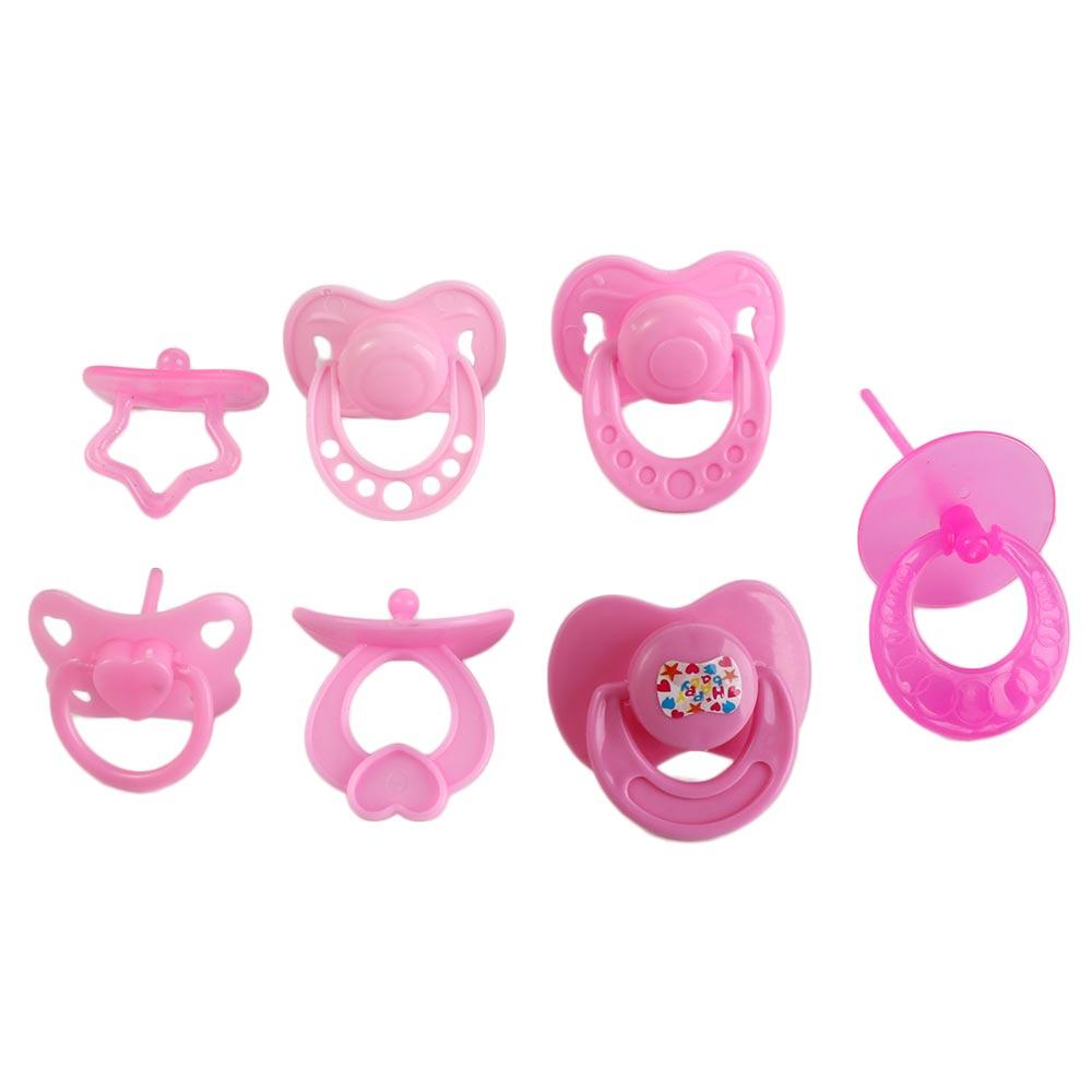 Play House Supplies Pretend Play Doll Pacifier Games Toys Feeding Miniature Pacifier Pink Plastic Pacifier Toy Doll Accessories