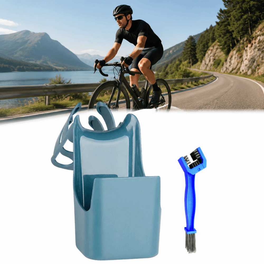 Portable with Chain Brush Greasy Dirt Storage Box 25*15.2*9.8cm Lightweight Oil Splash Proof Box Bike Greasy Dirt Box For Motorcycles