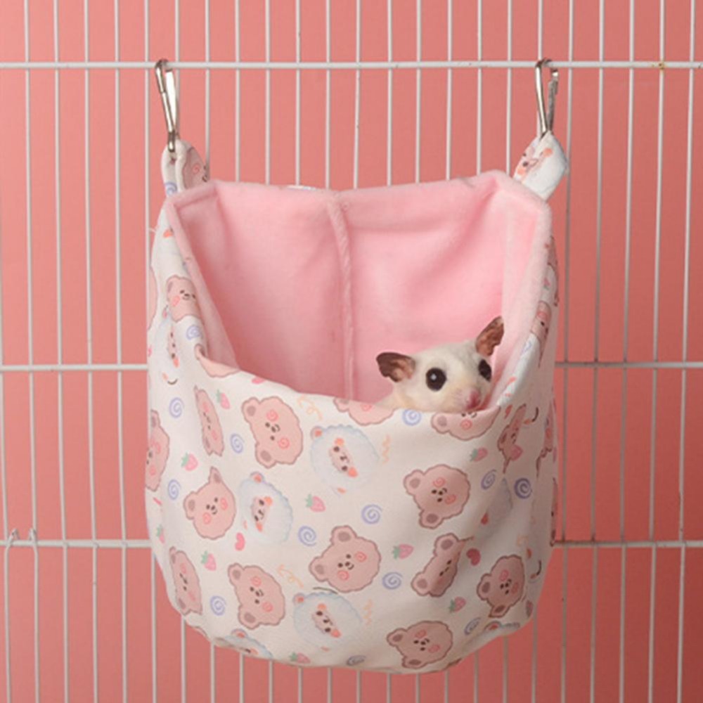 Cartoon Pattern 1PC Universal for Mice Rat Hedgehog Canvas Hanging Hamster Hammock Rabbit Nest Squirrel House Guinea Pig Sleeping Bag