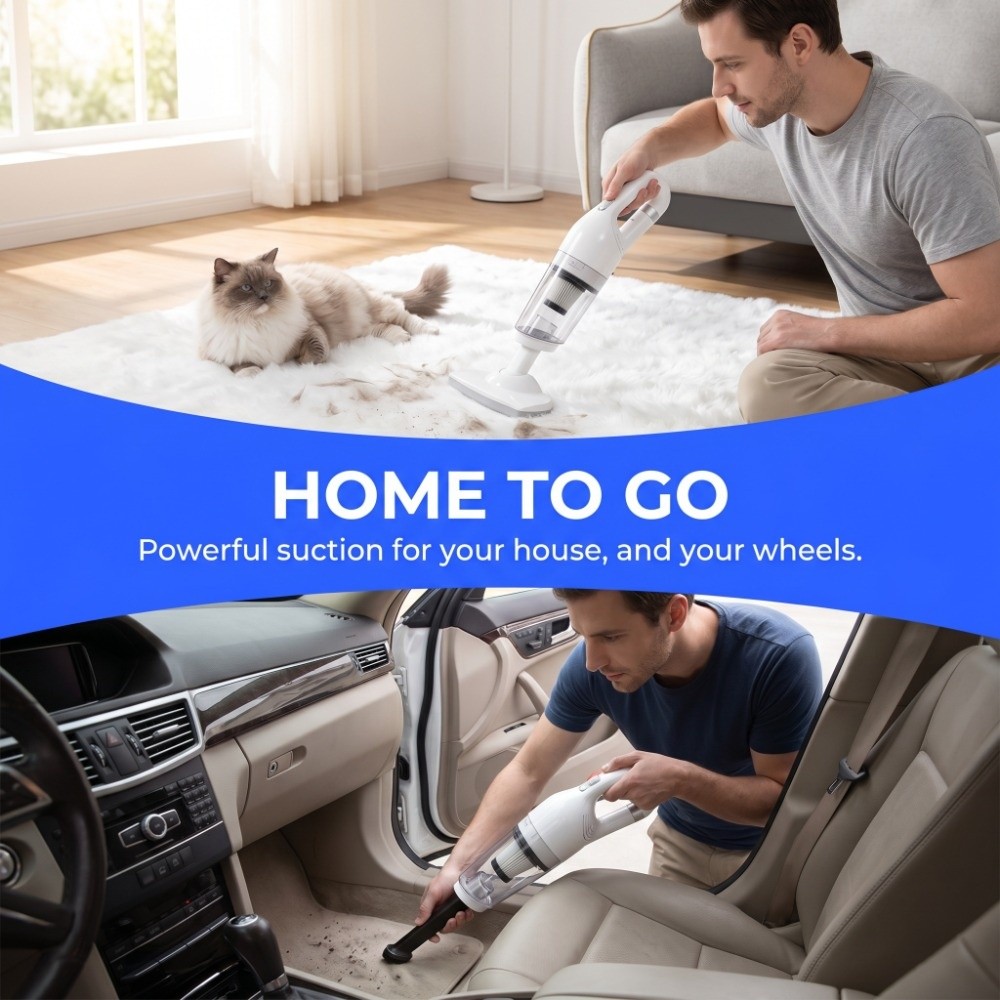 Dog Products Large Suction Handheld Vacuum Cleaner Dual Use Charging Pet Hair Cleaner Portable High Power Cordless Vacuum Cleaner Dorm Room