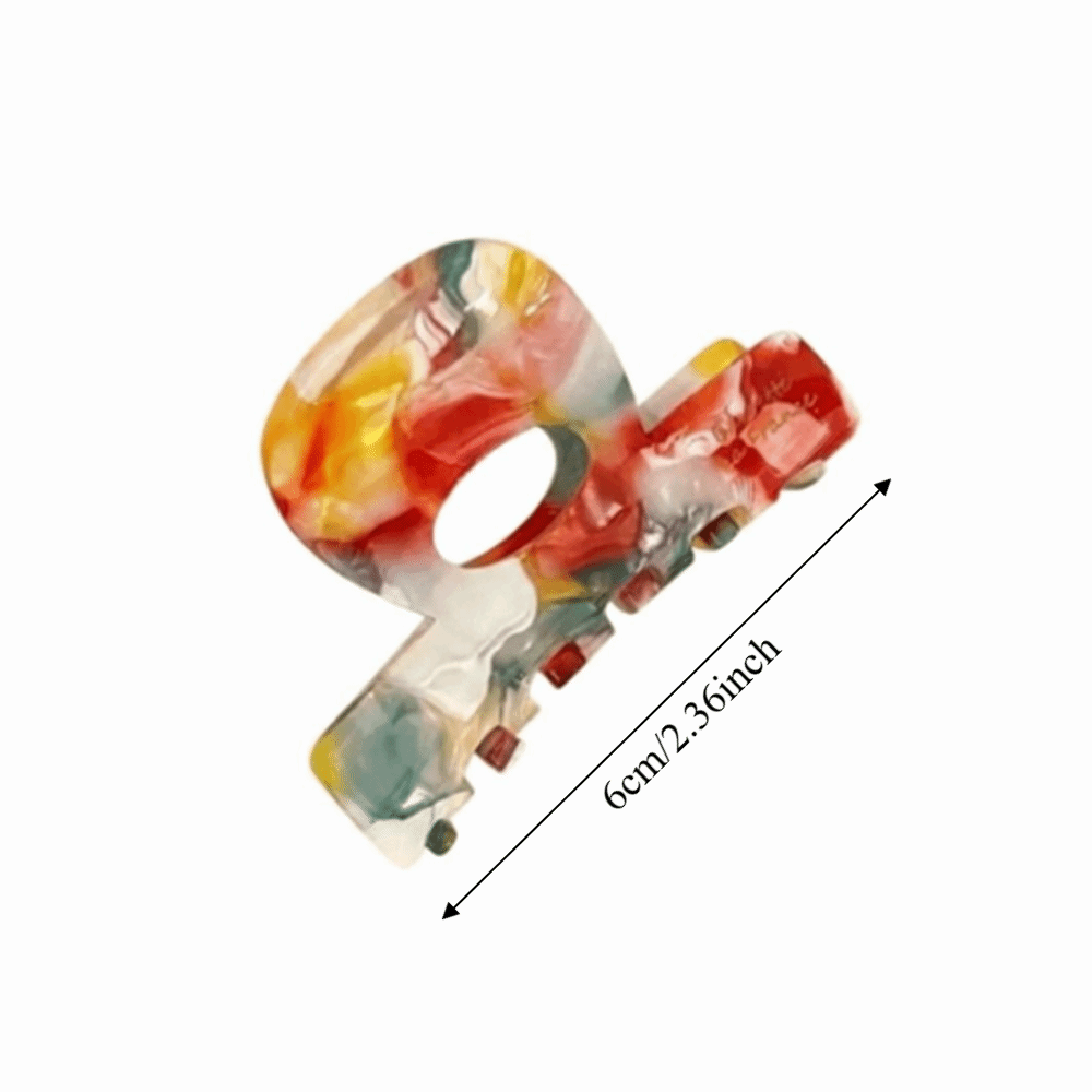 New Acetate French Hair Claw Clip Vintage Colorful Shark Clip Cute Sweet Hairpin Women