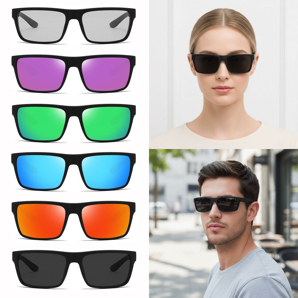 Fashion Classic Design Polarized Sunglasses Square Frame HD Polarized Driver Goggles UV400 Sports Shades Unisex