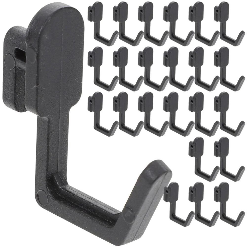 10Pcs Multifunctional Plastic Peg Board Hook Black/White/Grey Heavy Duty Hole Board Hook J Shape Wall Mounted Storage Rack for Home