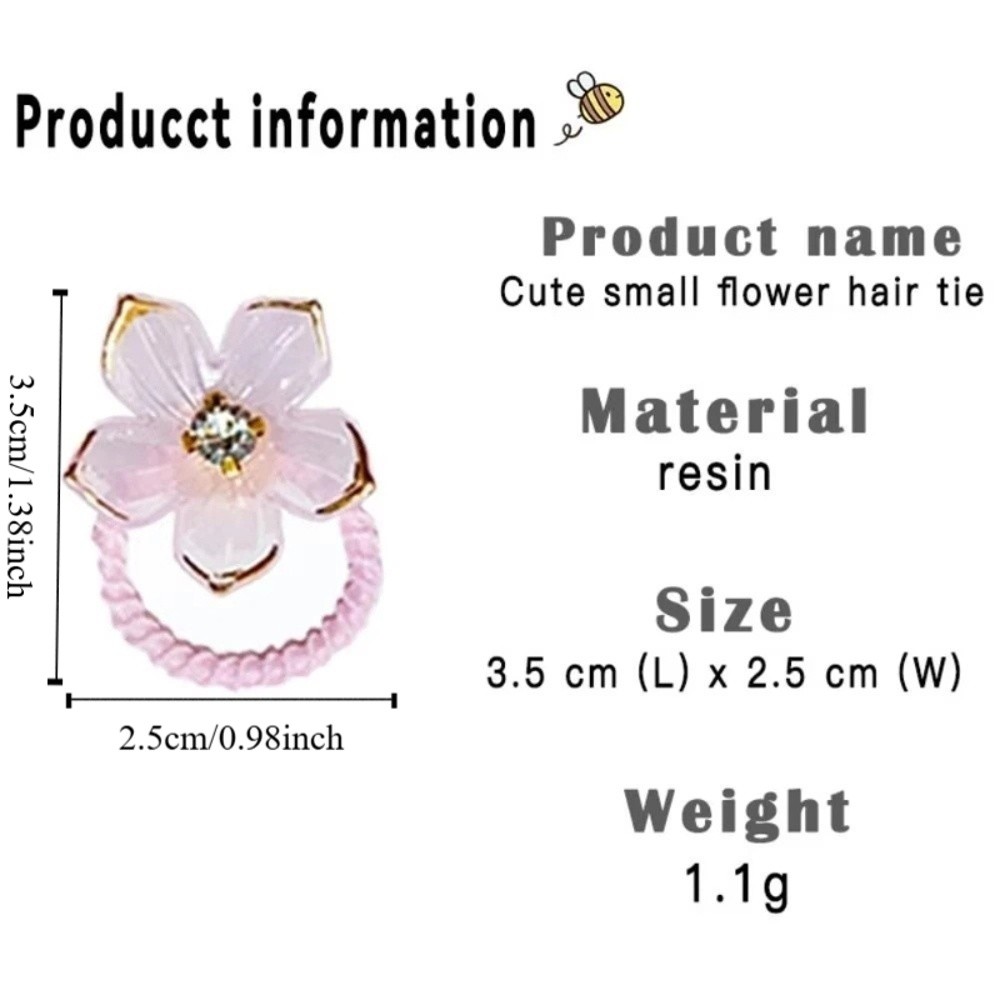 10pcs Sweet High Elasticity Flower Girls Hair Ties Non-Slip Durable Floral Elastic Hair Ropes Plastic Cute Braiding Elastic Rubber Bands Fresh Outdoor