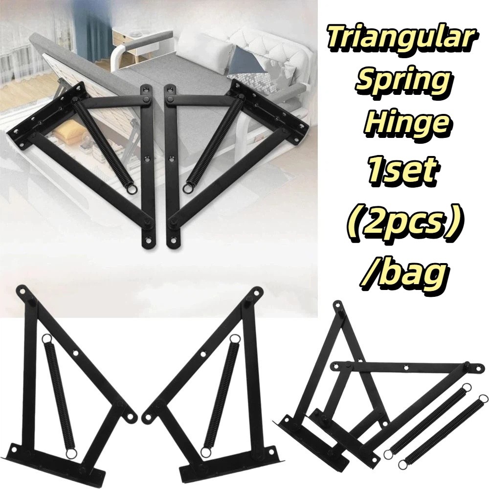 set（2 pcs）/box Ideal Accessory Strong Durable Material Heavy Duty Triangular Spring Hinge Stable Support Reasonable Structural Design Functional Sofa Hinge Easy Install Smooth Springback Recliner Chair Hinge Furniture Maintenance