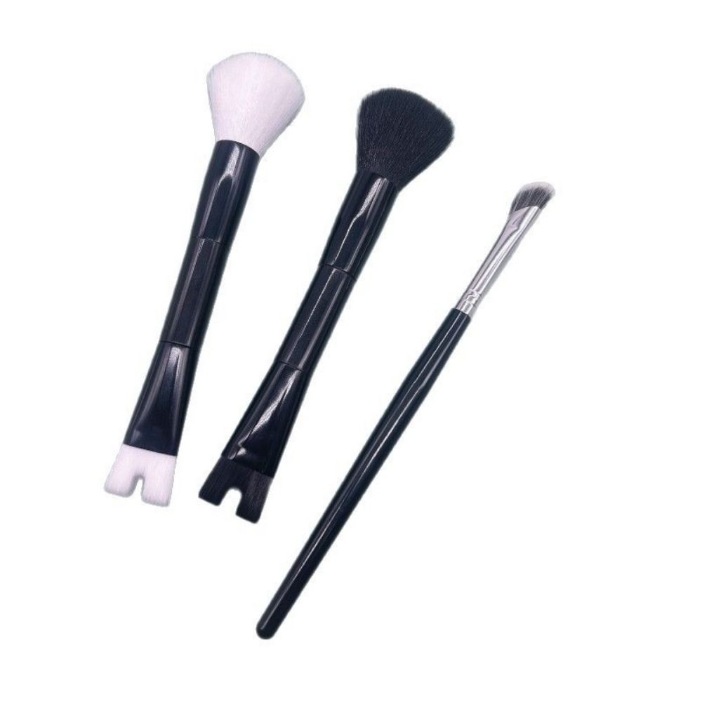 2Pcs Fashion Double Head Nose Contour Brush Set 2-in- Portable Nose Shadow Brush Soft Nose Sculpting Cosmetic Brush Kit Beauty Tools