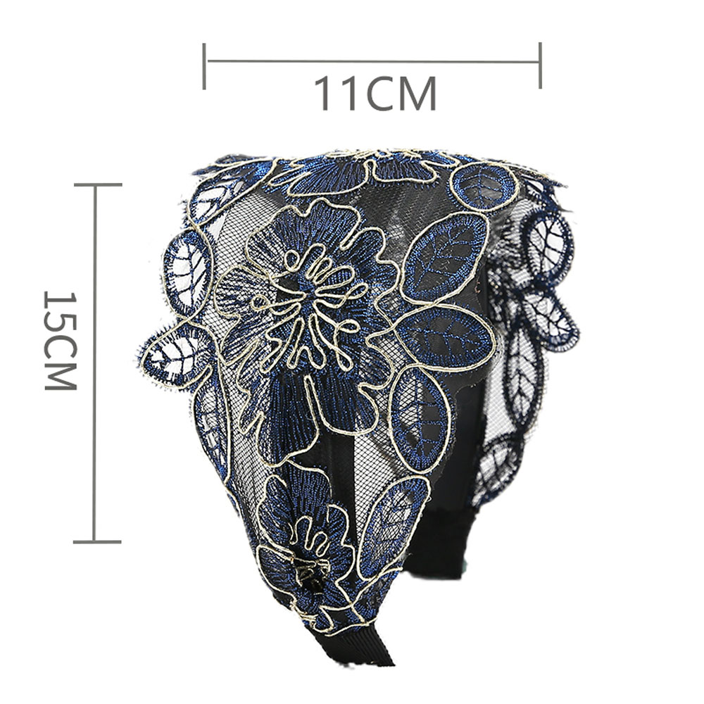 Adjustable Silk Broadside Floral Printed Flower Head Hoop Headband Hair Accessories Hair Bands