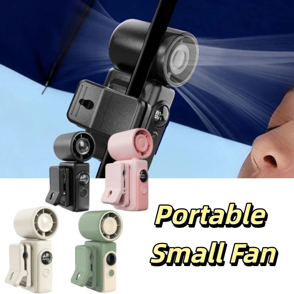 Portable LED Display Personal Cooling Fans Turbo Speed 4 Speed Adjustable Rechargeable Fan Clip-On Design 3000mAh Battery Mini Fan Office