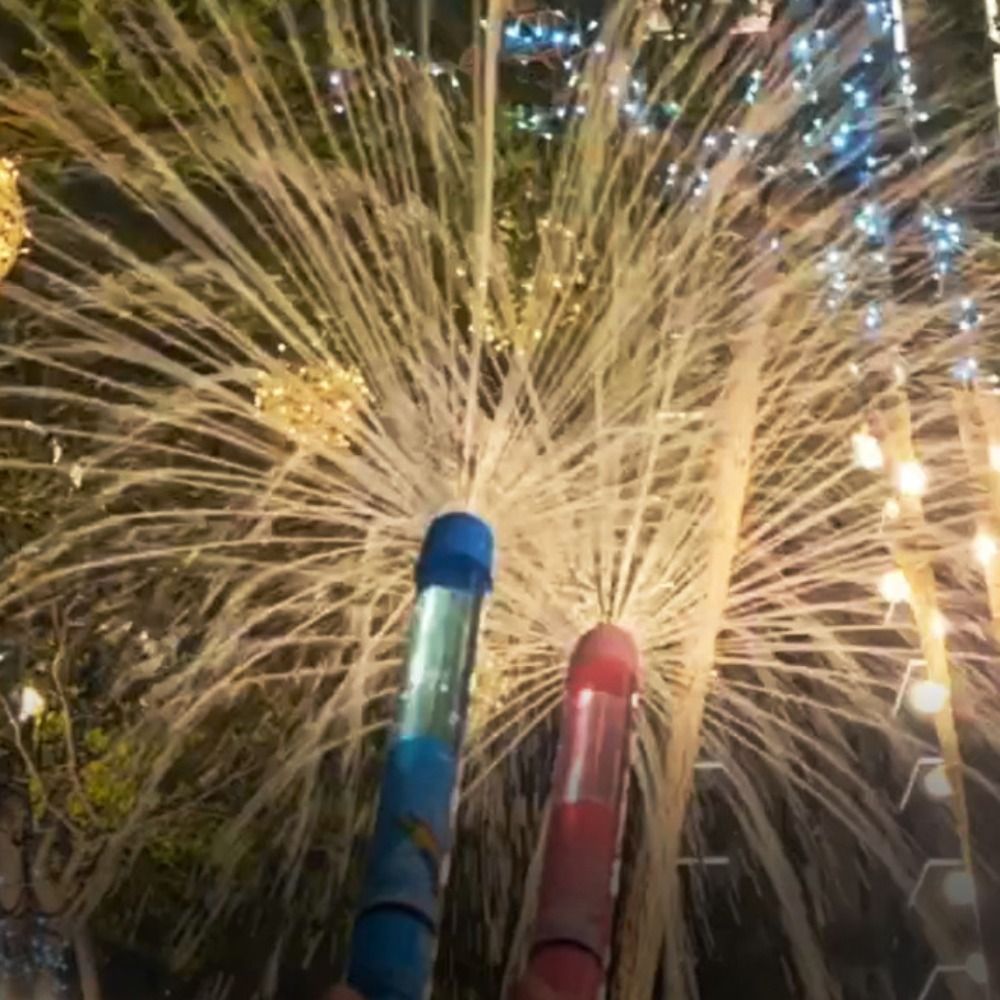 Portable Splashing Spray Water Spray Toys Handheld Pull Type Water Fireworks Toys Plastic Cute Water-Sprinkling Festival Sprinkler Summer