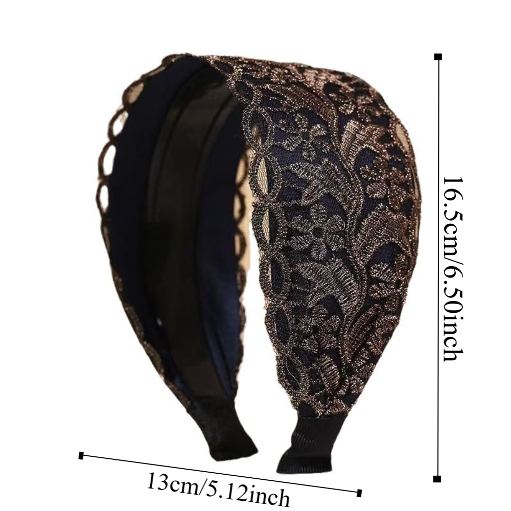 Sweet Elastic Mesh Flower Headband Non Slip Hollow Mother Lace Hairbands Lightweight Hide White Hair Headdress Daily