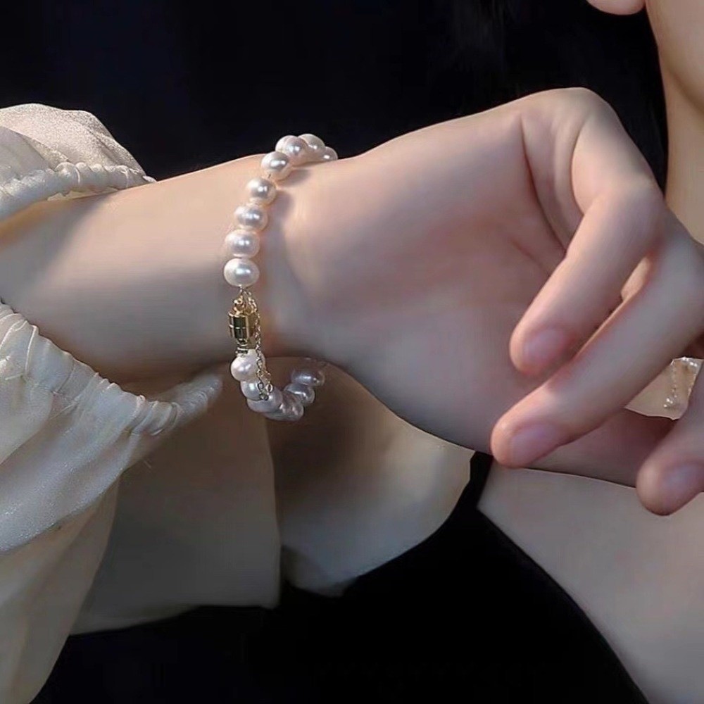 New Imitation Pearl Pearl Bracelet Magnetic Jewelry Accessories Chain Bracelet Wedding Jewelry Luxury Bracelet Daily Wear