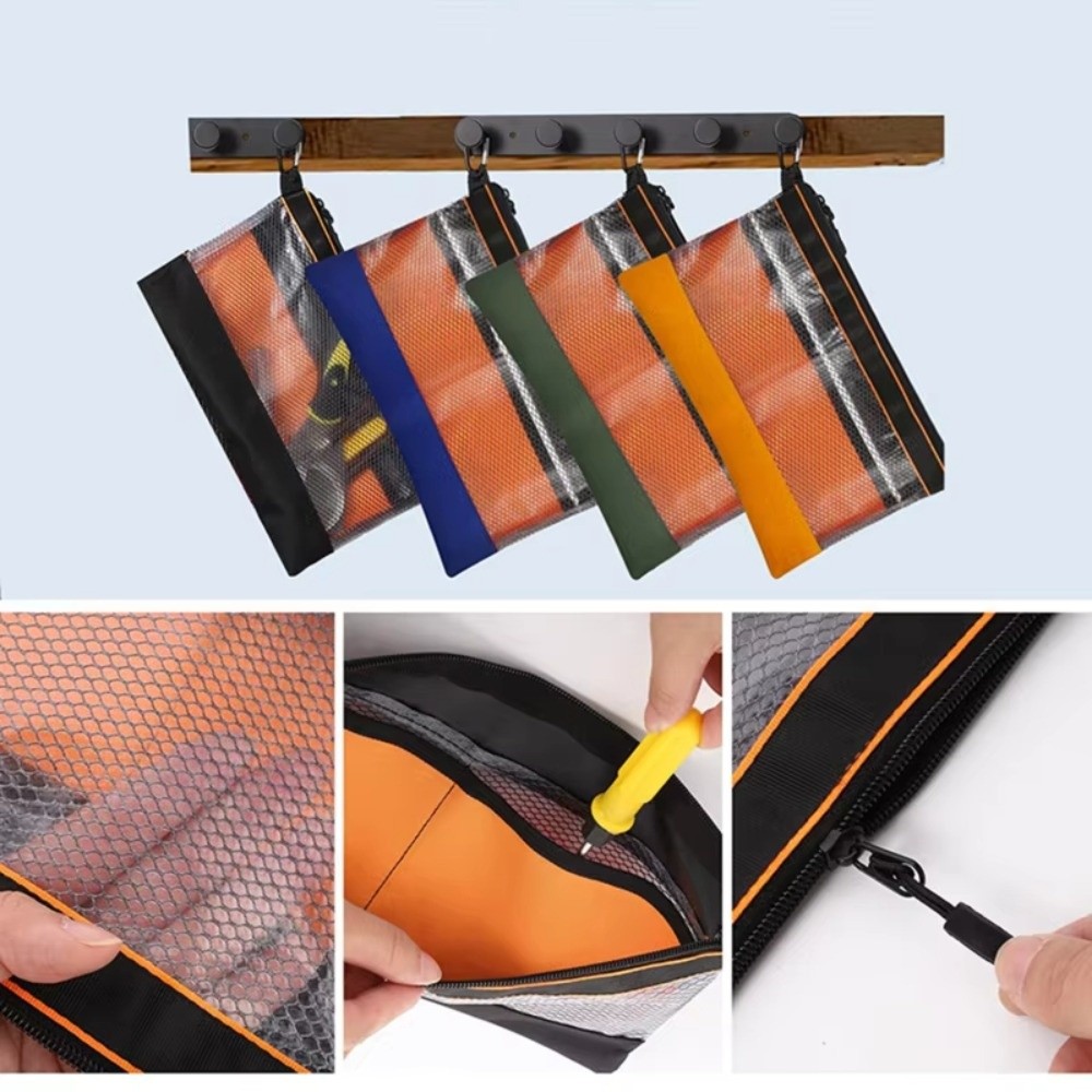New PVC Hardware Storage Bag Transparent Portable Waterproof Storage Bag Anti-static Tool Bag Tool Organization