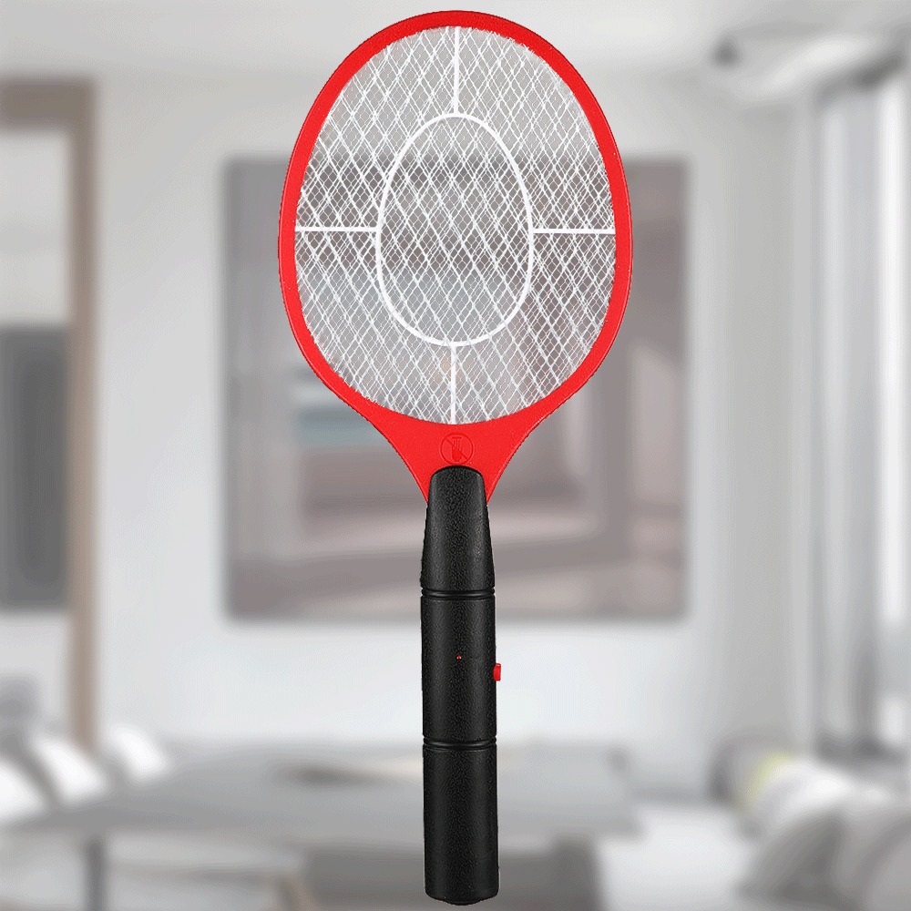 Portable Handheld Electric Mosquito Swatter Battery Powered Cordless Fly Swatter Lightweight Durable Insect Bug Zapper Indoor