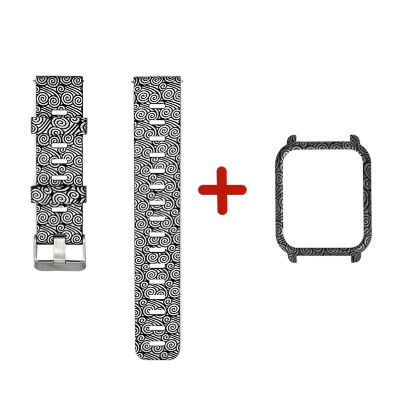 【Innovative design】1SET Soft Silicone Watchband Wrist Strap Hard PC Protective Case Shell Skin Protector for Xiaomi Huami Amazfit Bip Bit Youth Sma