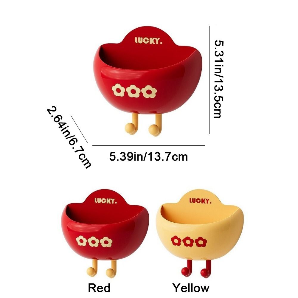 2 Pieces Practical Plastic Yuanbao Magnetic Storage Box Punch-free Wall Mounted Refrigerator Storage Box Large Capacity Cute Tableware Container Kitchen