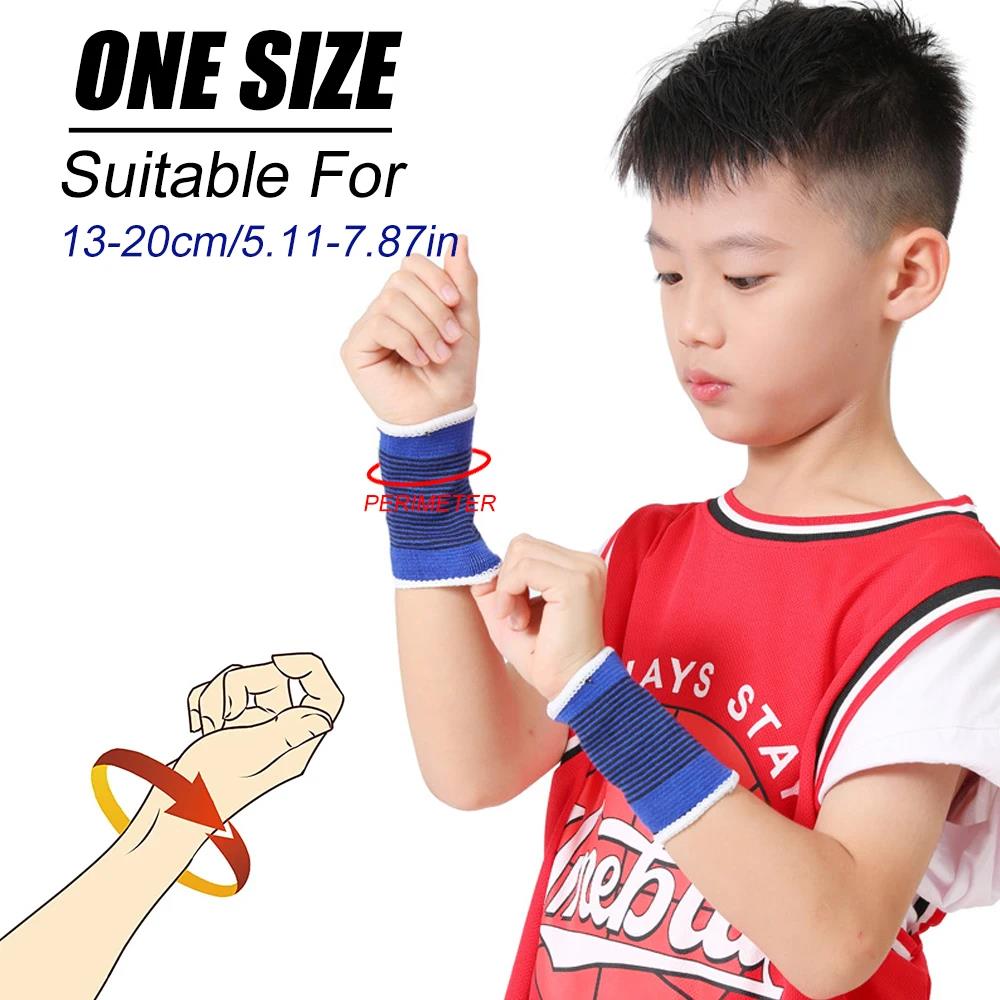 Wenefang Fashion 1Pair Kids Compression Wrist Brace, Knitted Wristbands Support for Soccer, Running, Volleyball, Basketball Sports Boys Girls