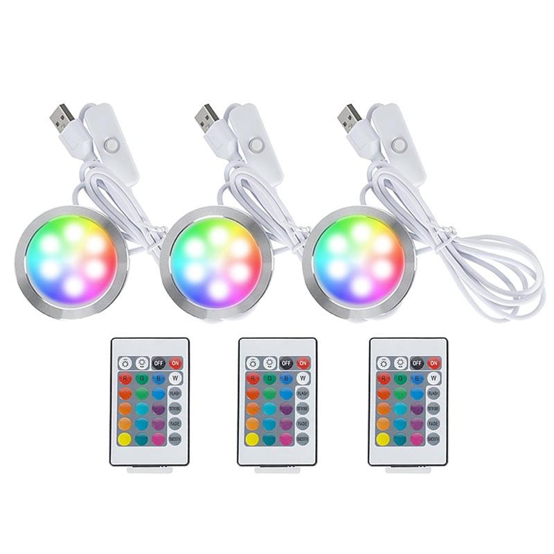 Remote Control RGB LED Lamp Kit 001 Power Outage Color Storage 3D Printed DIY Hardware Model Parts