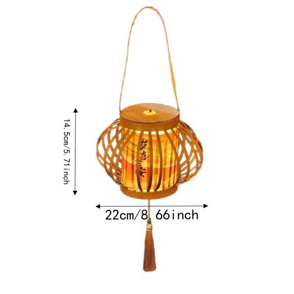 DIY Material Kit Portable DIY Festival Lantern Bright LED Intricate Weaving Luminous Vine Light Lightweight Straw Easy Assembly Handheld Bamboo Woven Ornament Cosplay Props