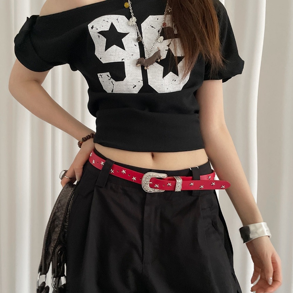 Adjustable Love Heart Waist Belt Jeans Decor Punk Y2K Wide Belt Trouser Decoration PU Waistbands Spice Girl