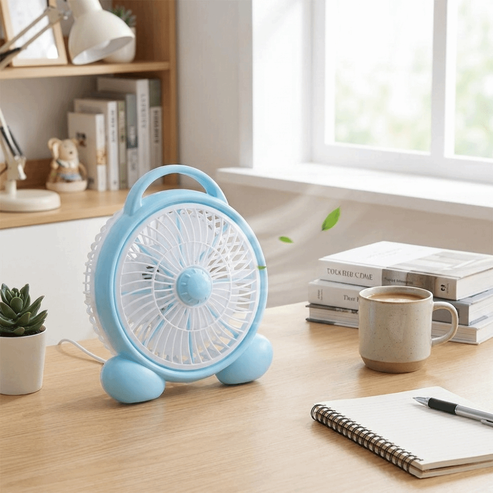 Personal Cooling Rechargeable Power Supply Rechargeable Mini Desk Fan Compact Design Low Noise Portable Small Table Fan Lightweight Space-Saving Quiet Personal Cooling Fan Home