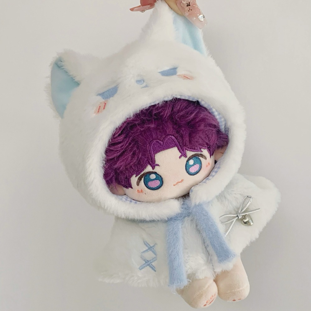 No Attributes Dolls Clothes Kitten Cloak 10cm Cotton Doll Clothes Scarf Cartoon Doll Clothes Outfit Lovely Cute Doll Dress Up Set Doll Accessories