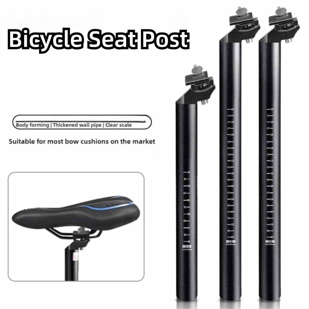 High Quality Aluminum Alloy Bicycle Seat Post 25.4/27.2/28.6/31.6mm Adjustable MTB Seat Tube Double Track Superlight Bike Seat Tube Mountain Bike
