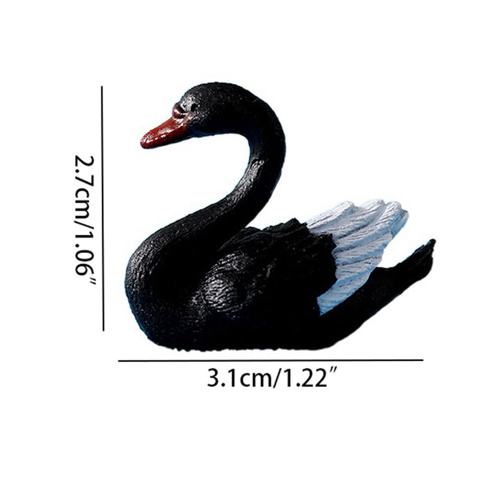 Mini Craft Swan Miniatures Cute Animal Goose Model DIY Lover Swan Ornaments Desktop