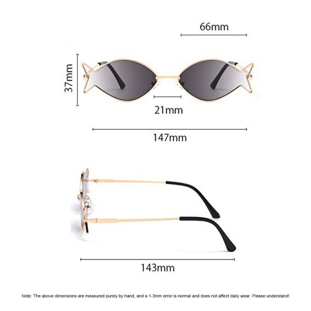 Stylish Gradient Color Fish Shape Sunglasses UV400 HD Visual UV Protection Sunglasses Anti Glare Women Accessories Pool Party Eyewear Pool Party