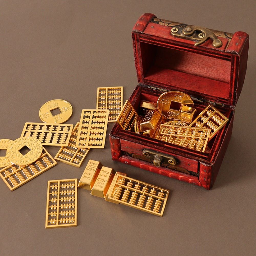 High Quality 1/6 1/12 1:12 Dollhouse Coin 4 Styles Alloy Ruyi Copper Coin Doll House Decor 1/6 1/12 Dollhouse Decoration