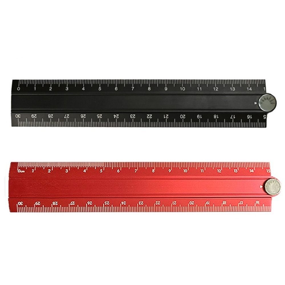 Gift Simple Style Folding Ruler 15cm 30cm Creative Metal Stationery Rule Aluminum Alloy Foldable Student Drawing Measuirng Tool Office