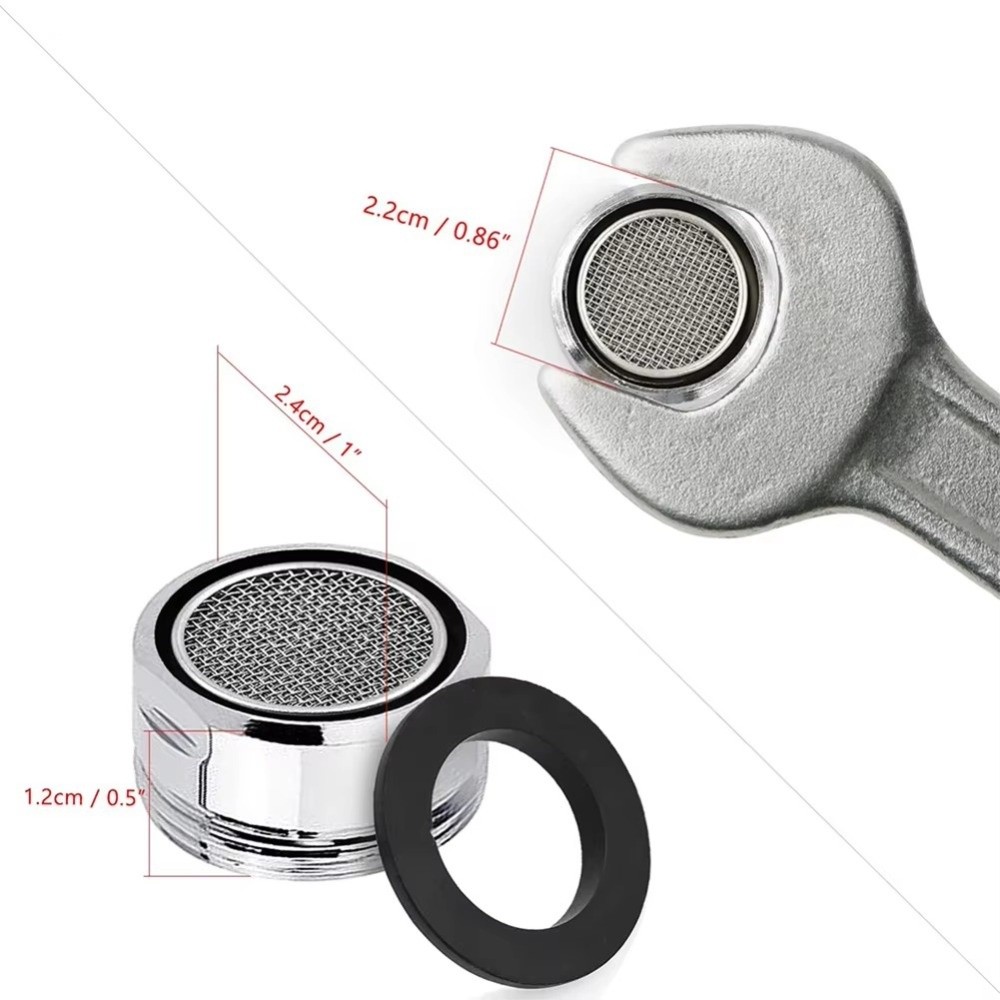 New Brass Water Saving Faucet Replaceable Filter 24mm Thread Faucet Bubbler Nozzle Filter Mouth Mixed Nozzle Kitchen