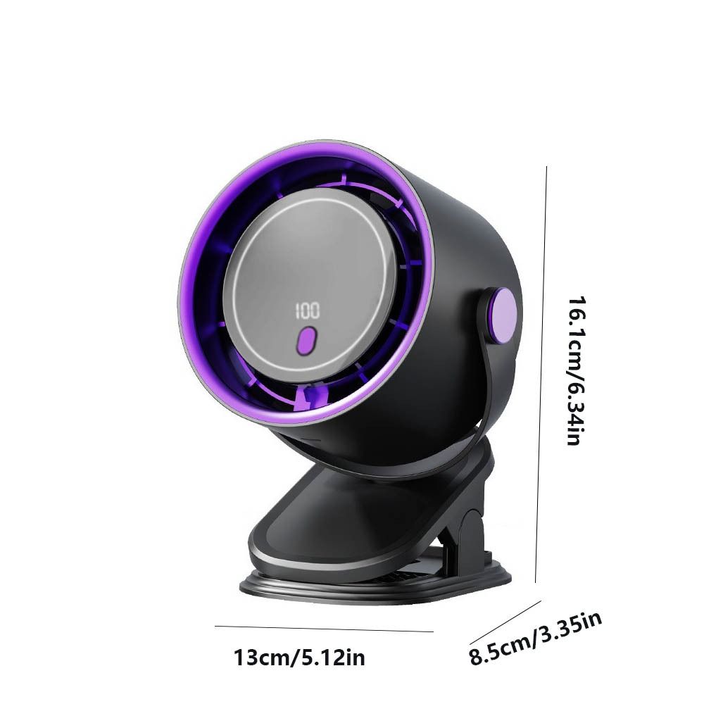 Portable With Clip Electric Circulating Fan Digital Display Charging Electric Clip Fan Silent Turbo Cooling Wall Mounted Fan Dormitory