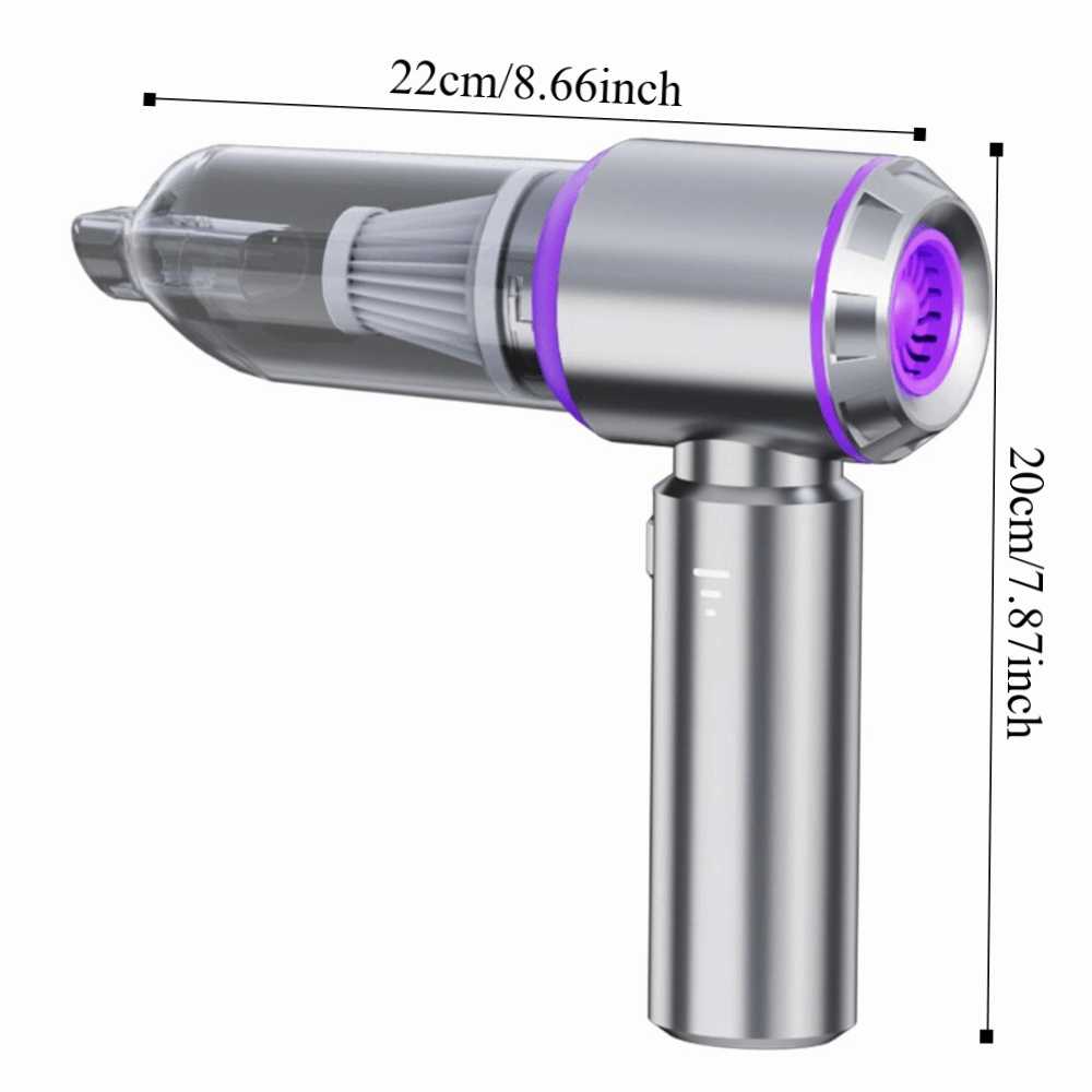 Hand Held High Power Car Vacuum Cleaner 4-in- 16000Pa Portable Handheld Vacuum Brushless Motor 120W Air Blower Car Cleaning