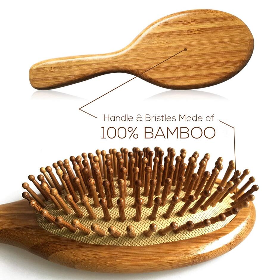 Wenefang Fashion Premium Wooden Bamboo Hair Brush Improve Hair Growth Wood hairbrush Prevent Hair Loss Comb Bamboo Comb Teeth