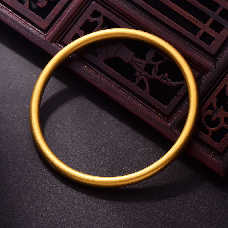 【New arrivals】Vintage matte ring bracelet women's gold-plated ancient heritage bracelet 3m4m solid bracelet origin