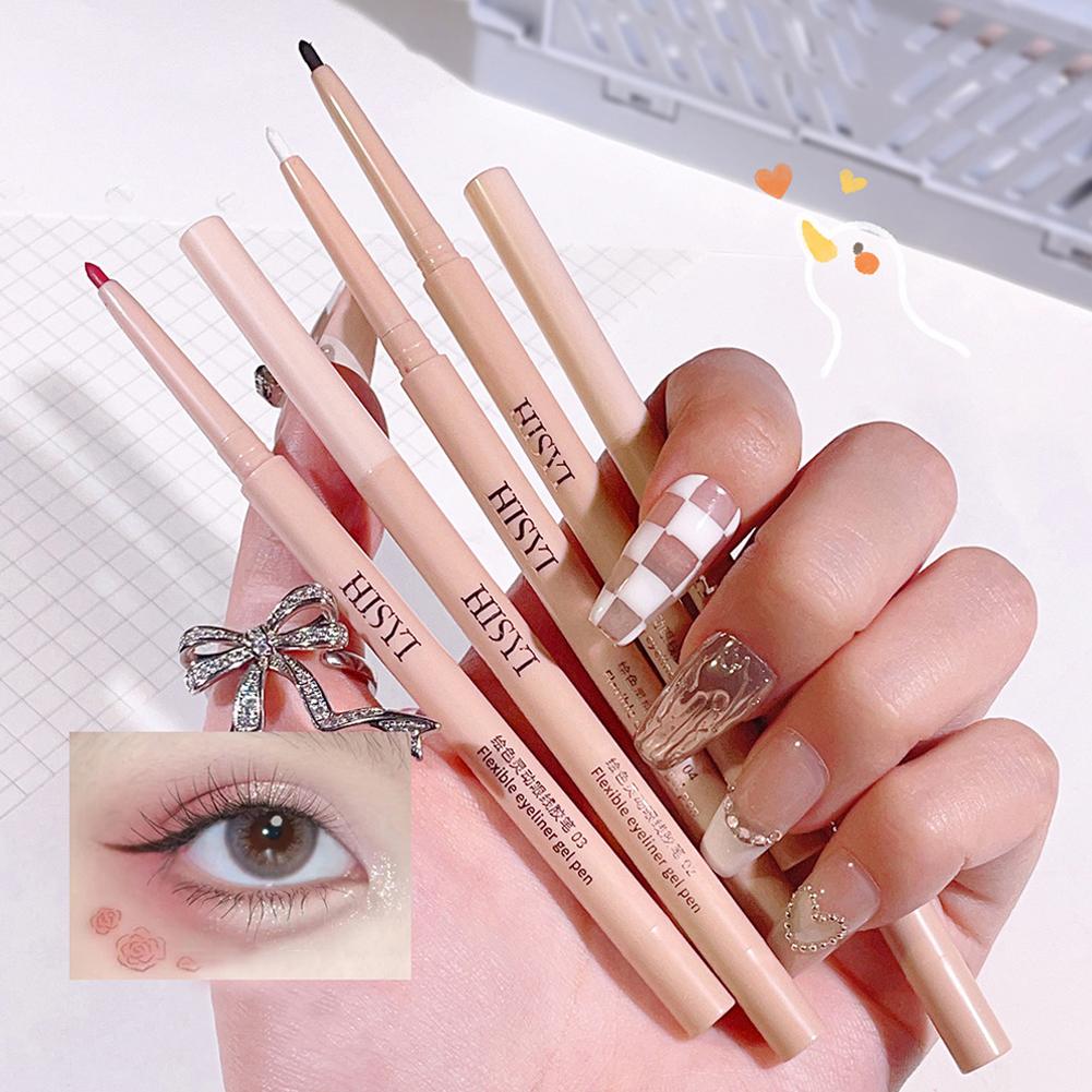 Wenefang Fashion 5 Type Waterproof Quick Drying Eyeliner Gel PenClear Cosmetic Not Smooth Long Matte Blooming Lasting Eye Pencil ShimmeringM O7D4