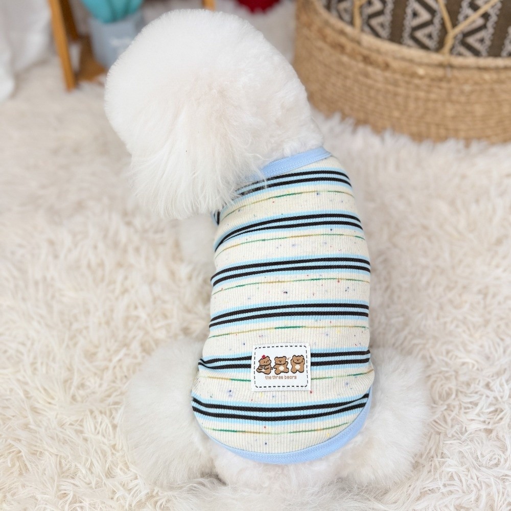Bear Pattern Round Neck Dog Cooling Vest Comfortable Thin Soft Pet Pullover Cool Sun Protection Summer Dog Clothes Puppies Cat