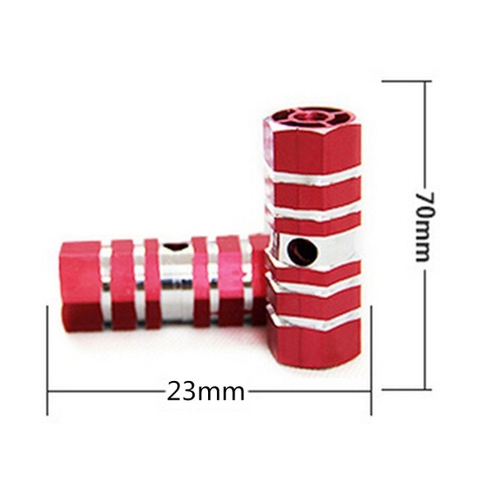 Non-Slip Road Bike Grooves Aluminum Alloy Stunt Pegs Bicycle Front Rear Wheel BMX Hexagonal Bike Axle Pedal