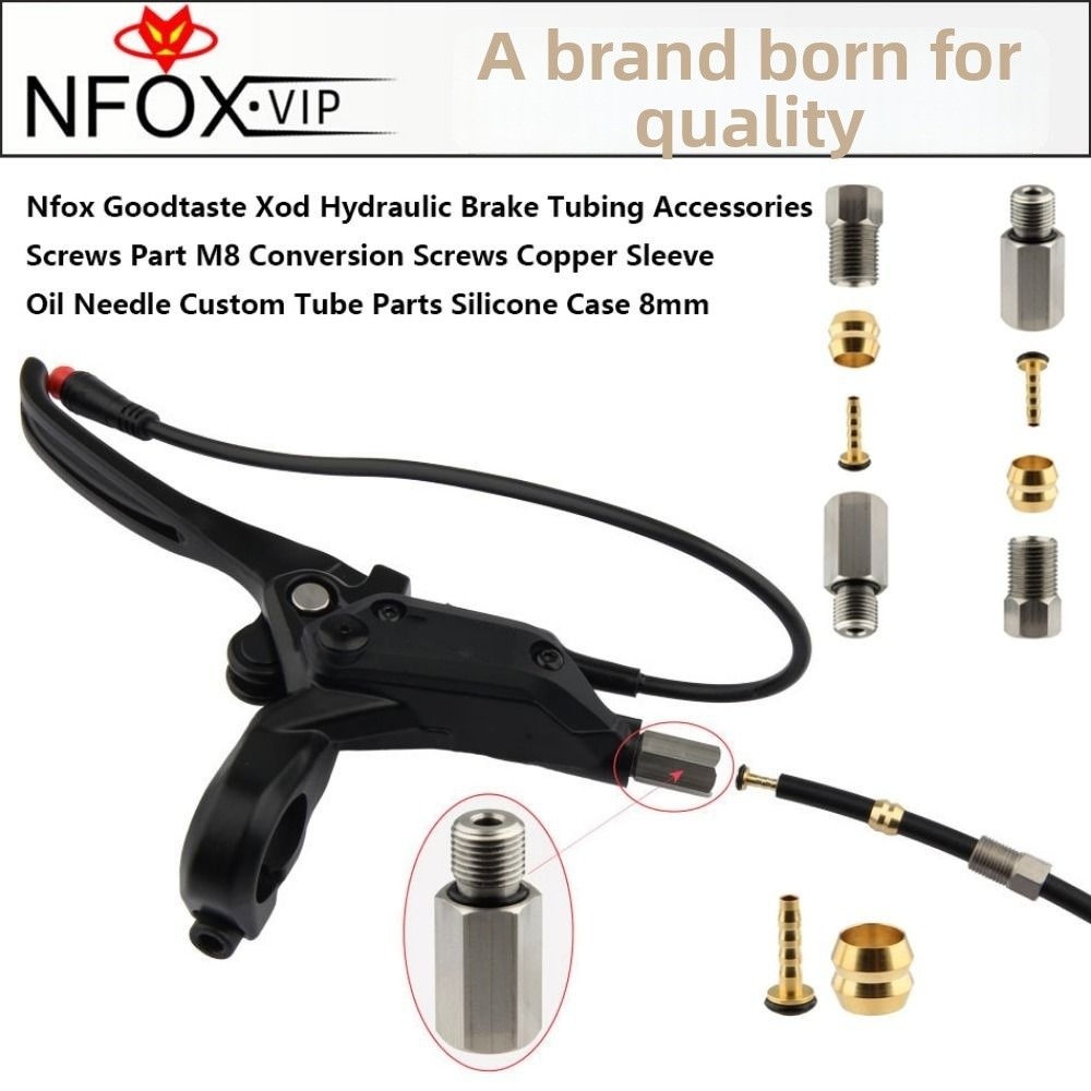 1pc/1set New Copper Sleeve Goodtaste Xod Hydraulic Brake Part 8mm 6 Styles Oil Needle Silicone Case