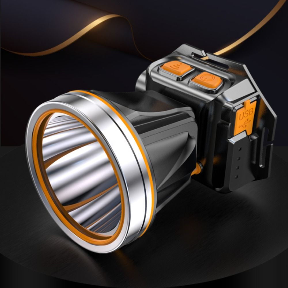 Practical Adjustable Multifunctional Headlamp Rechargeable Head-Mounted Powerful LED Headlamp Waterproof Smart Sensing Strong Light Flashlight Night Fishing