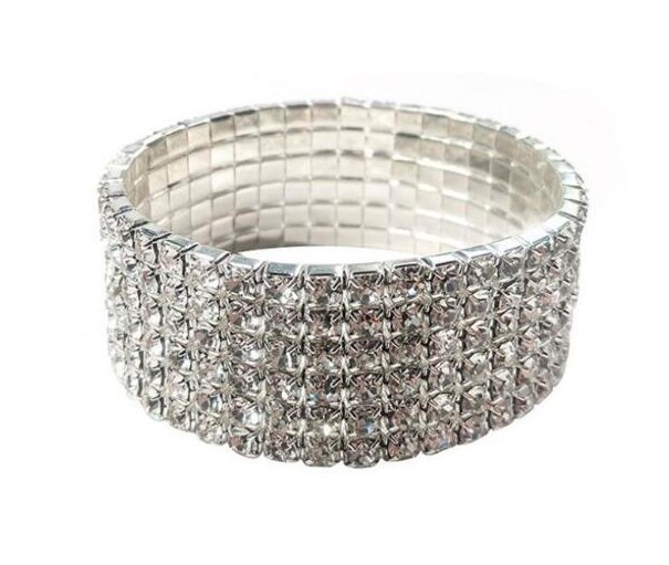 【New Arrivals】Full Diamond Elegant Bracelet Women's Cold Style Fashion Bracelet Korean Style Simple Elastic Bracelet