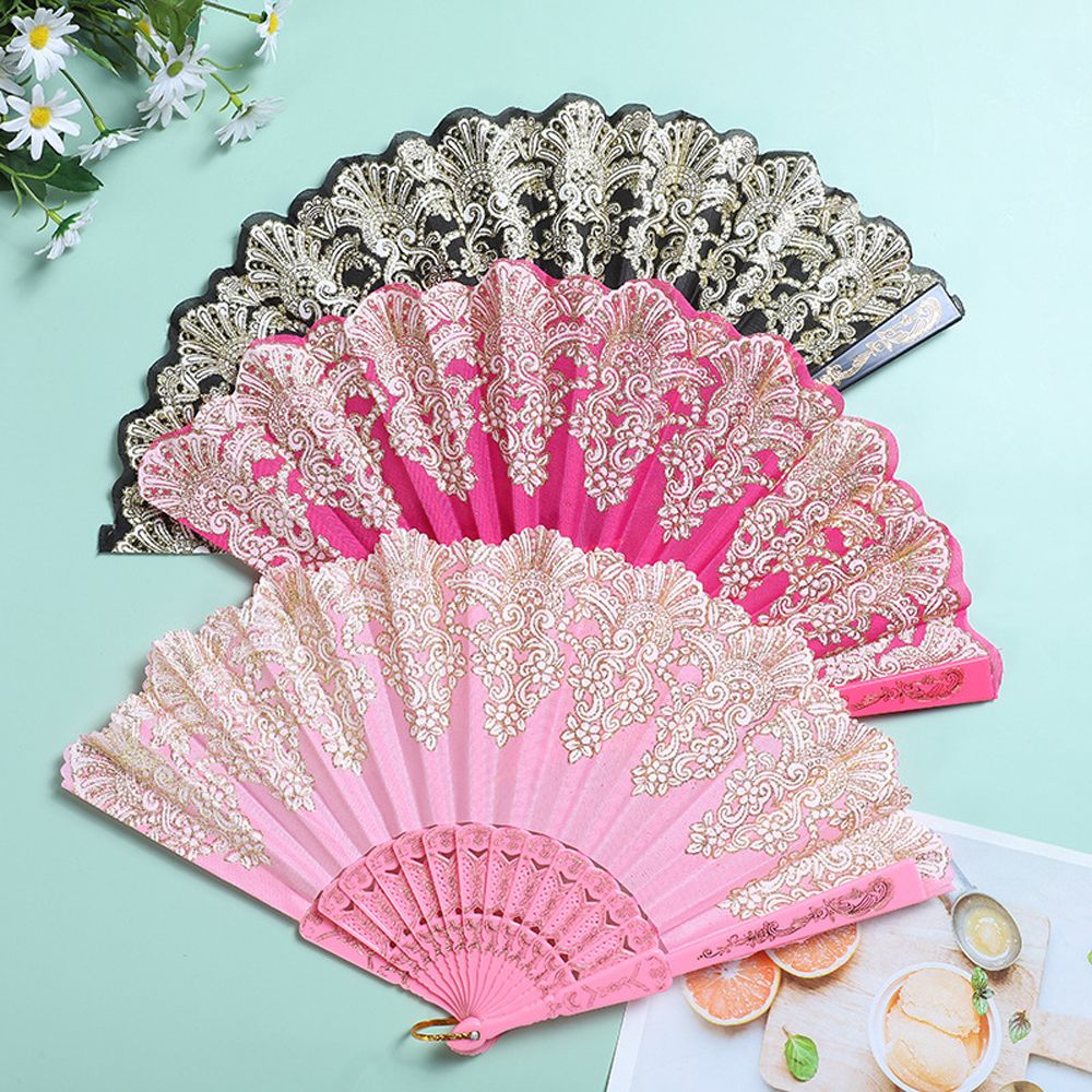 Portable 7 inch Vintage Folding Chinese Style Gifts DecorationTool Bamboo Party Photo Prop Tool Hand Held Fan Dance Fan Folding Paper Fan