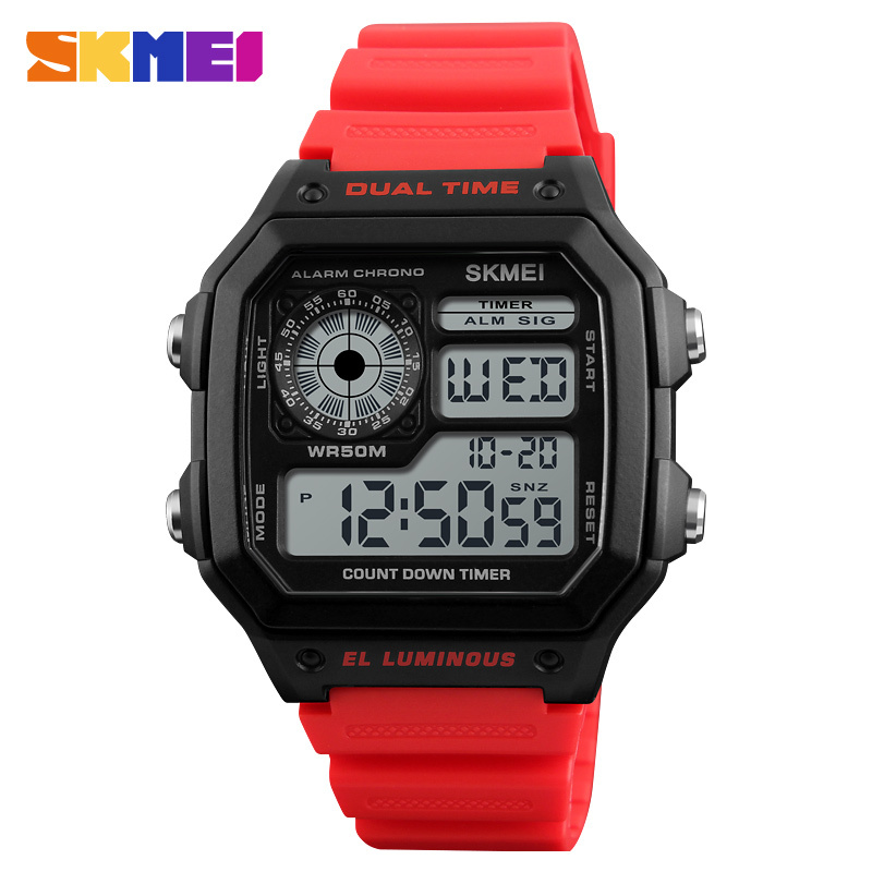 Skmei Brand Men Outdoor Countdown Chronograph LED Digital Watches Fashion Waterproof Mens Wristwatches Relogio Masculino Xfcs