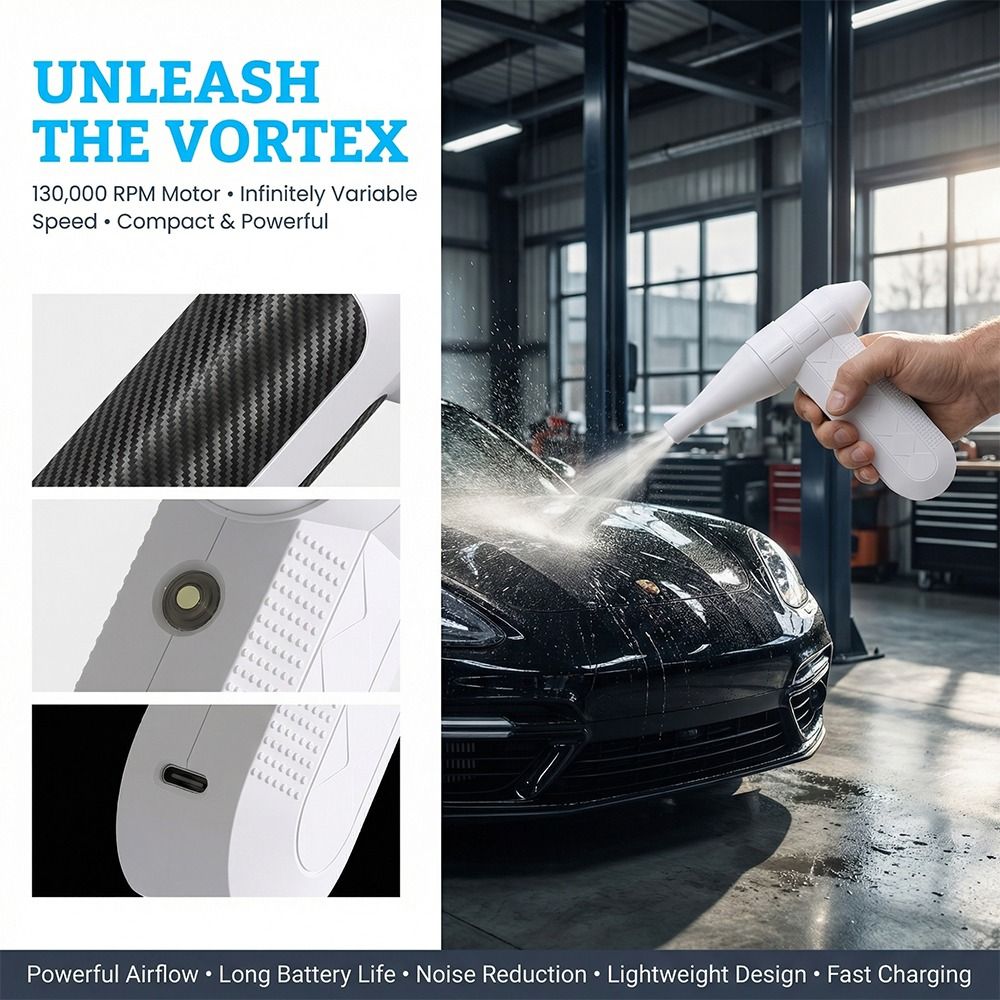Dust Blower High Power Handheld Car Vacuum Cleaner Strong Wind High Speed Portable Vacuum Cleaner Rechargeabl Heavy Duty Wireless Car Vacuum Dust Removal