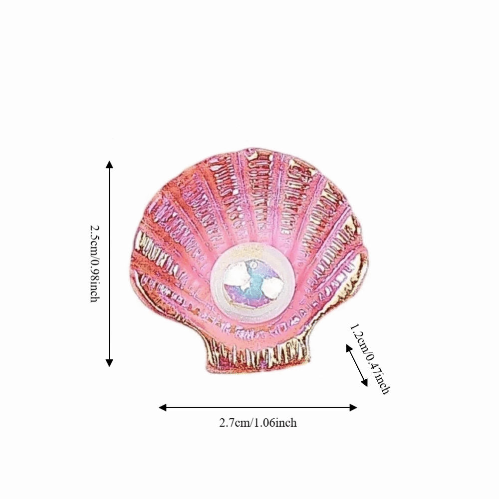 6pcs Colorful Ocean Inspired Resin Shells Accessories Mini Jewelry Making Charms Shiny Cute DIY Accessories Earrings Decoration