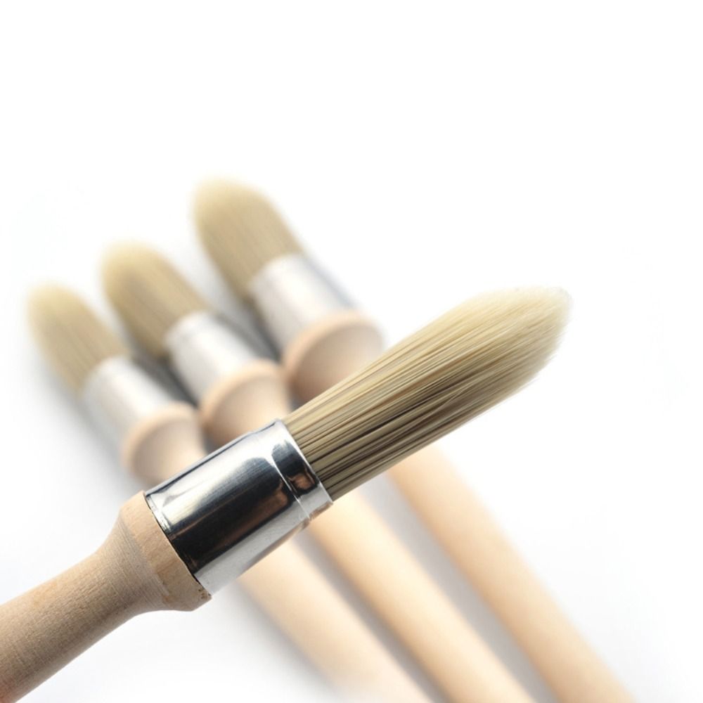 Durable Gap brush Paint Brush Thick bristles Apply evenly Round head brush Cleaning Tool Wooden handle Wall Brushing Tools Ash Removal