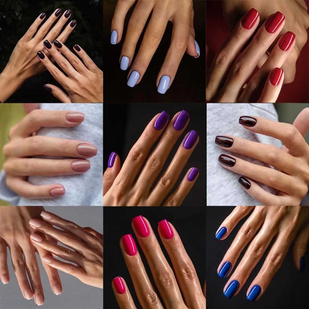 24pcs Manicure Press On Nails Diy French Short Almond False Nails White Edge