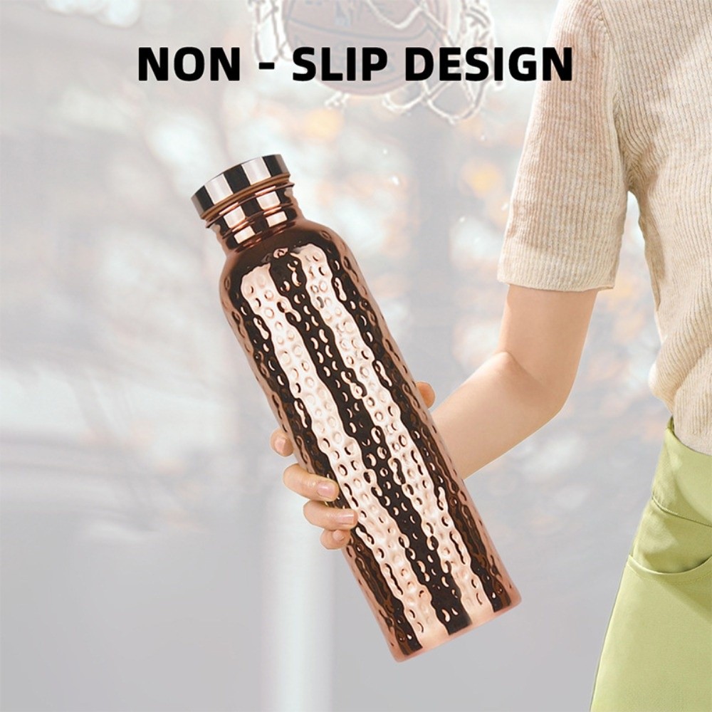Bottle 800ML Electroplated Water Bottle 304 Stainless Steel Portable Drinking cup Leakproof Anti-Slip Grip Sports Water Bottle Gym