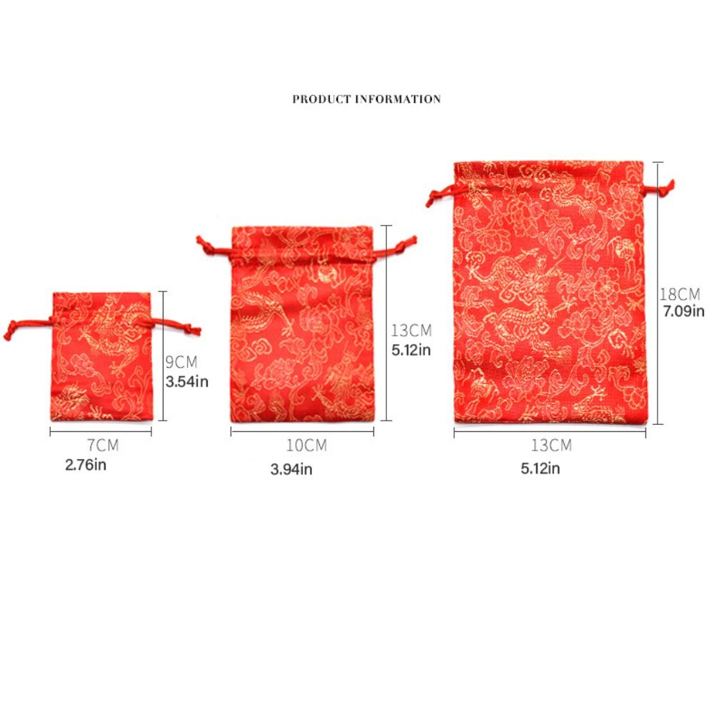 Portable Tassel Mini Embroidery Canvas Coin Purse Dragon Square Flower Jewelry Packing Bag Storage Bag Large Capacity Chinese Style Money Bag Students